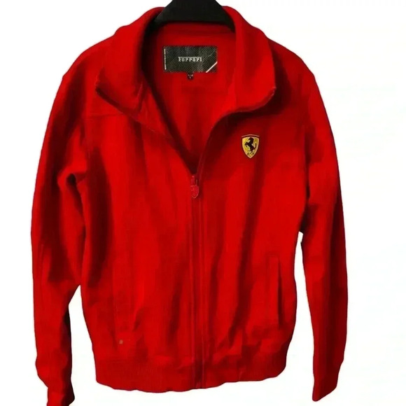 Ferrari Scuderia Boys Official Jacket Red, Full Zip, Long Sleeve Size 9/10 Years - Picture 1 of 10